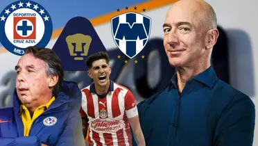 Emilio Azcárraga, Víctor Guzmán y Jeff Bezos junto a clubes de la Liga MX / FOTO Facebook