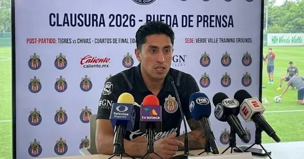 Imagen digital de Omar Govea en rueda de prensa