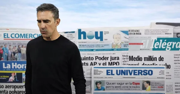 Vicente Sánchez vive un complicado momento como DT del Emelec desde hace varias semanas.