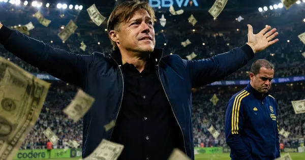 Matías Almeyda entre dólares.