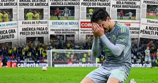 Ilustración digital de Raphael Veiga fallando un penal