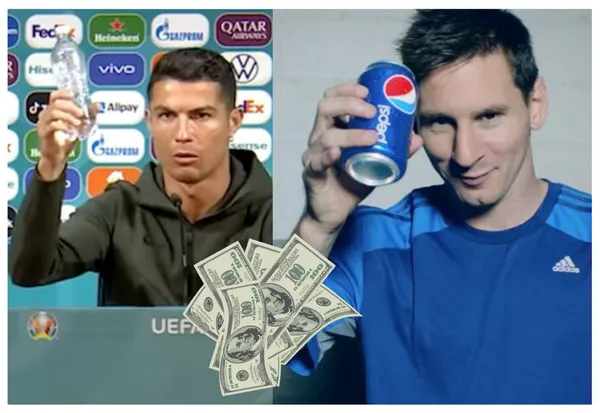 A Cristiano Ronaldo no le importó retirar dos botellas de Coca Cola, patrocinador oficial de la Euro 2020, en una Conferencia de Prensa Oficial.