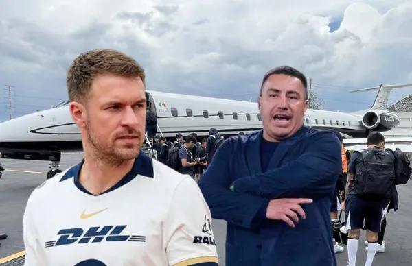 Aaron Ramsey y Efraín Juárez/ Foto Pumas.