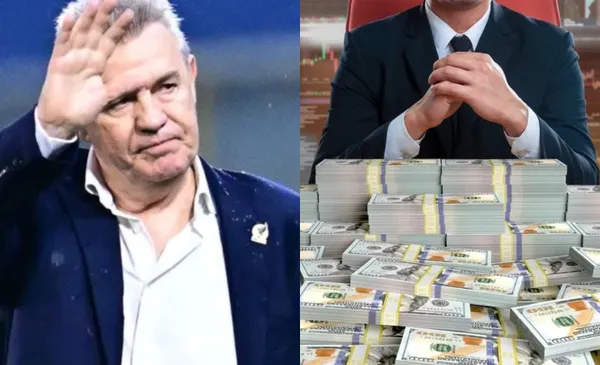 Aguirre saluda a afición, a la derecha, hombre con dinero (Fuente: Mexsports y Finanzas.com)