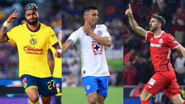Aguirre, Sepúlveda y Paulinho. | Foto: X oficial de @ClubAmerica @CruzAzul y @TolucaFC