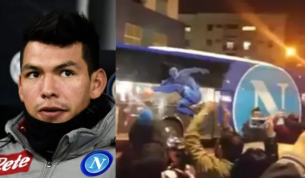 Al menos 50 aficionados del Nápoli interceptaron el bus donde viajaba Hirving Lozano y sus compañeros que se iban a concentrar para el duelo ante Juventus.