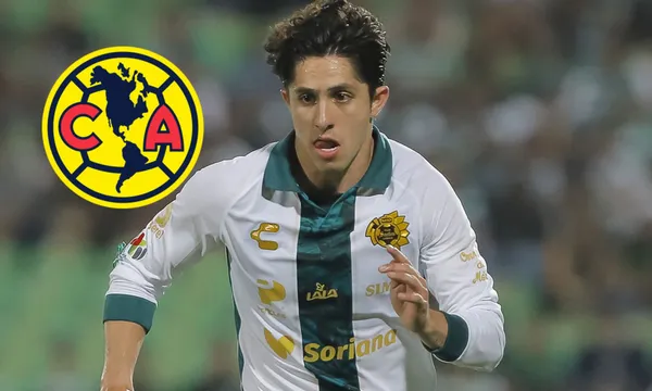 Alan Cervantes juega con Santos Laguna en el estadio Torreón (Fuente: Marca Claro)