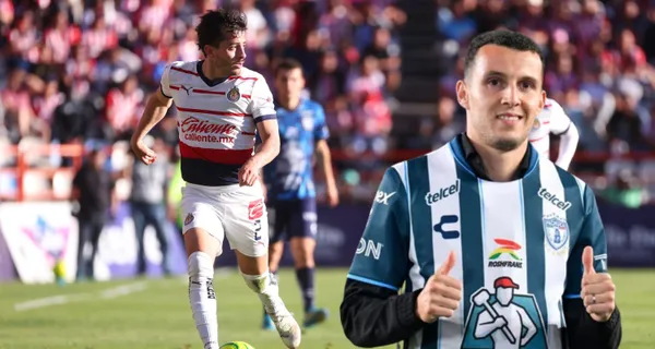 Alan Mozo corriendo por la banda izquierda, en el juego ante Pachuca / Chivas