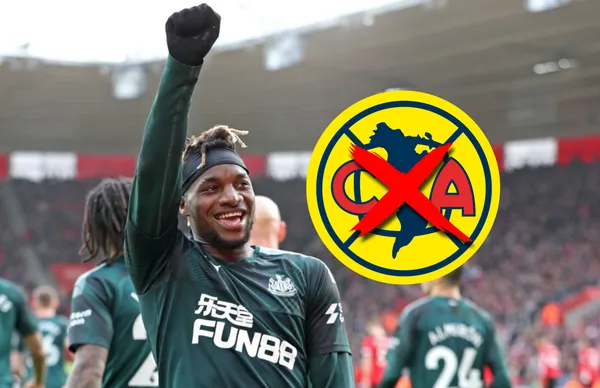Allan Saint-Maximin y escudo del América/Foto Coming Home Newcastle.