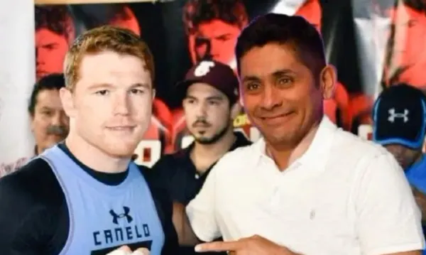 Álvarez y Campos en una presentación del Canelo (Fuente: Por Esto)