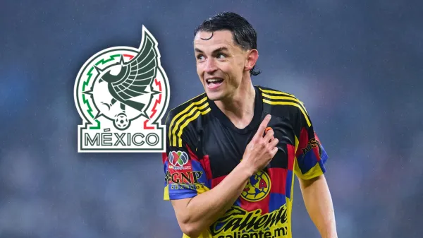 Álvaro Fidalgo durante uno de sus compromisos con el Club América