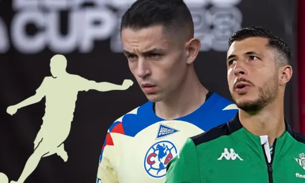 Álvaro Fidalgo en campo de juego, a la izquierda ilustración de jugador, a la derecha Guido Rodríguez / Mexsports