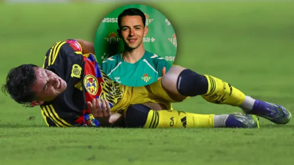 Álvaro Fidalgo lesionado en el Club América