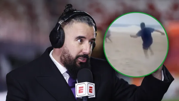 Álvaro Morales durante la transmisión de ESPN