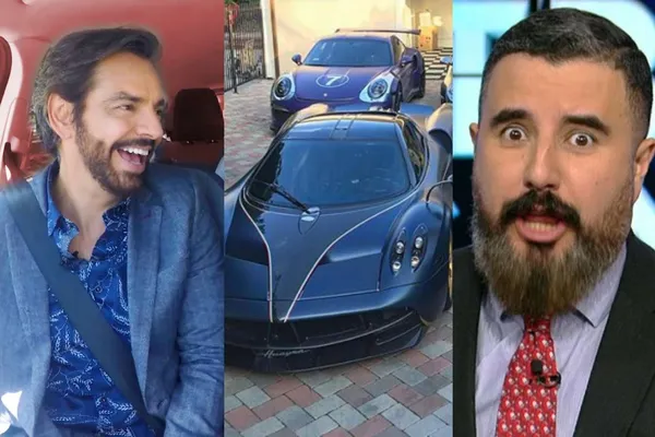 Álvaro Morales y la nave en que llega a ESPN mientras Eugenio Derbez se pasea en un coche de 940 mil dólares