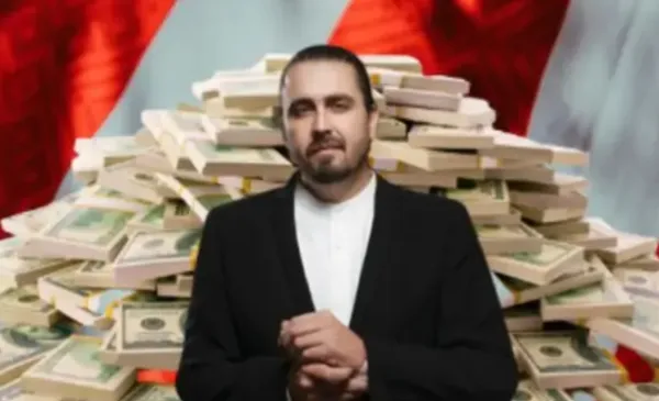 Amaury Vergara con una montaña de dinero (Fuente: Somos Chivas)