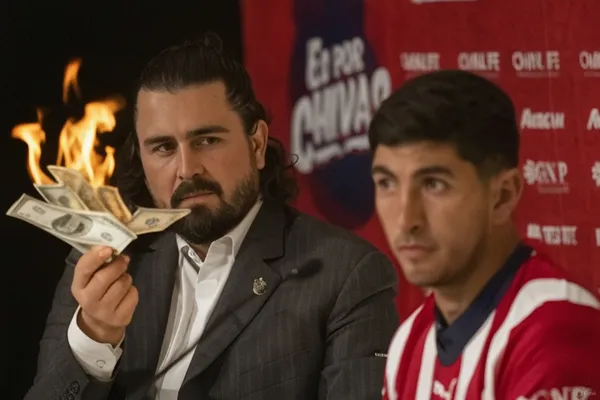 Amaury Vergara quemando dinero (Fuente: Mexsports y Gronk)