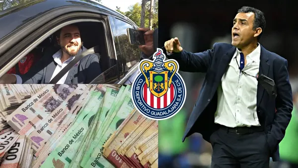 Amaury Vergara visita Verde Valle montado en una lujosa camioneta, mientras el DT de Chivas lo hace un modesto vehículo