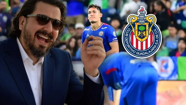 Amaury Vergara y jugadores de Cruz Azul