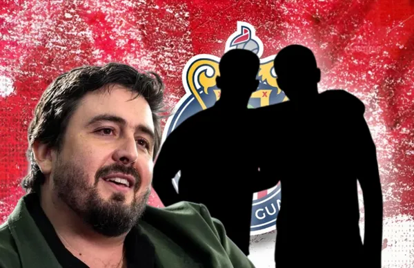 Amaury Vergara y silueta de dos jugadores/Foto Chivaportadas.