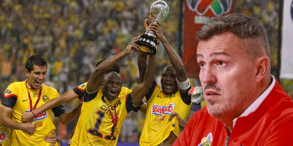 América levantando un título de Liga MX y Óscar García (Fuente: MEXSPORT)