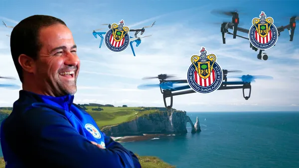 América recibió la visita de algunos drones previo al duelo con Chivas