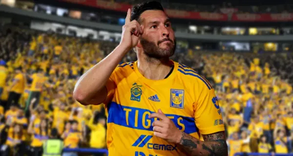 André Gignac festeja gol en el estadio Volcán (Fuente: Mexsports)