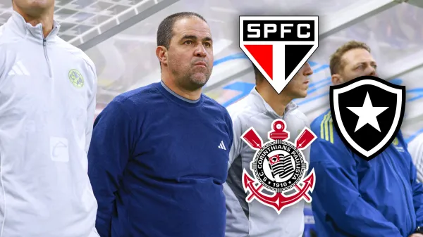 André Jardine con su cuerpo técnico en el América