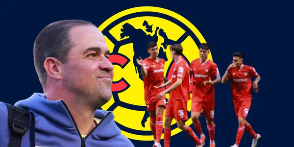 André Jardine junto a futbolistas del Toluca / FOTO W DEPORTES