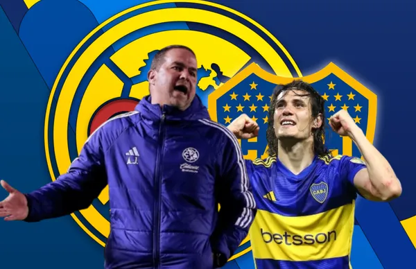 André Jardine y Edinson Cavani/ Foto Americanográfico.