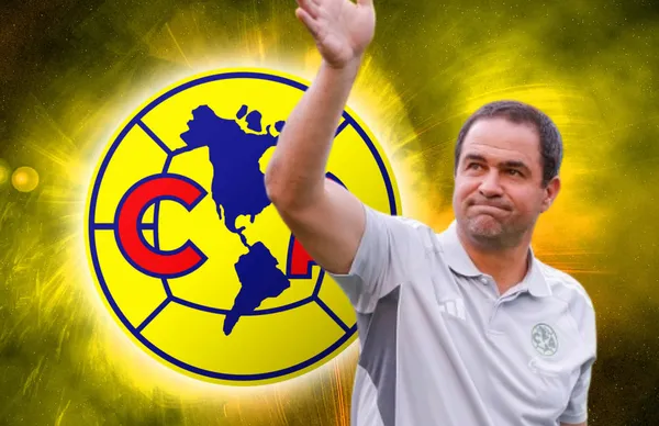 André Jardine y escudo del América/Foto Wallpapers.com