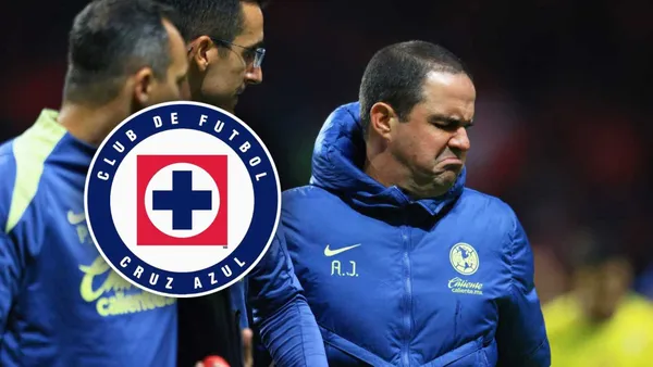 André Jardine y escudo del Cruz Azul