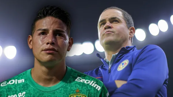 André Jardine y James Rodríguez (Foto: MEXSPORT y GROK)