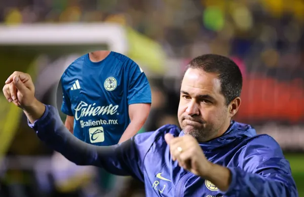 André Jardine y jugador del América/ Foto Getty Images.