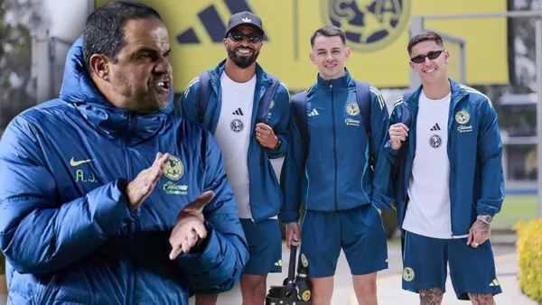 André Jardine y jugadores del América