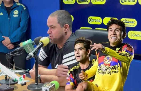 André Jardine y jugadores del América/ Foto ESPN.