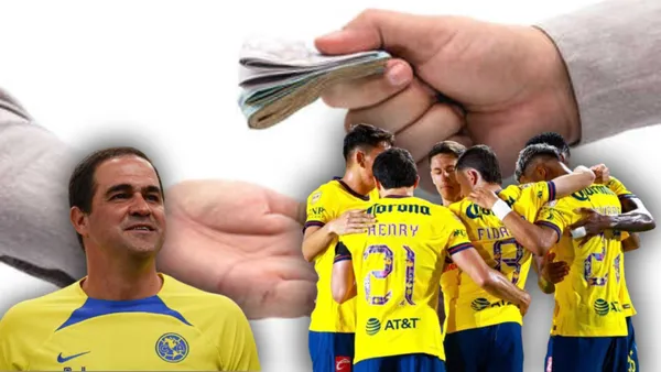 André Jardine y jugadores del América (Foto: MEXSPORT)