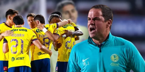 André Jardine y jugadores del América (Fuente: MEXSPORT)