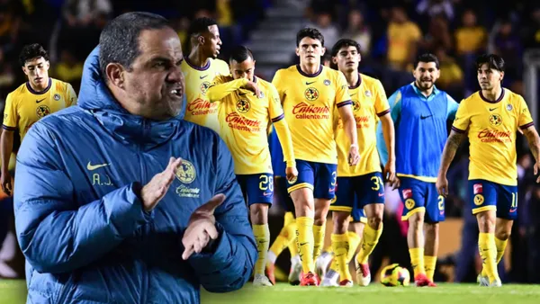 André Jardine y jugadores del Club América (Foto: MEXSPORT)