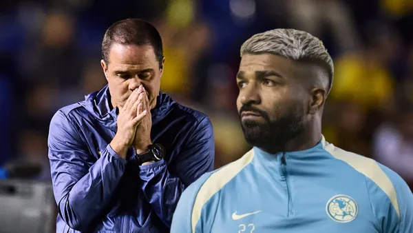André Jardine y Rodrigo Aguirre en el duelo ante Cruz. Azul (Foto: MEXSPORT)