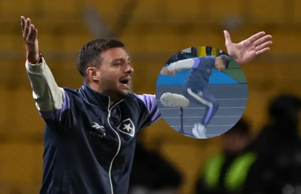 Anselmi fue captado por las cámaras de ESPN luego de uno de sus jugadores desperdiciara una acción.