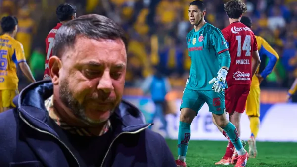 Antonio Mohamed y Hugo González tras del partido del Toluca ante Tigres