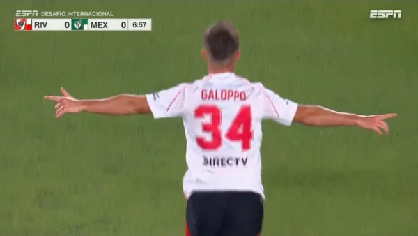 Apenas al minuto 7 el mediocampista se estrenó como nuevo jugador del millonario