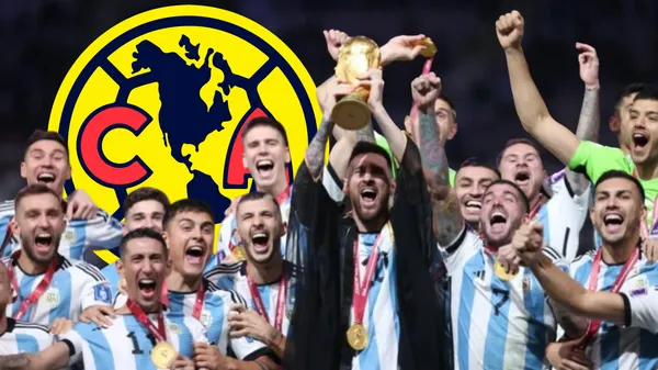 Argentina durante el festejo tras ganar la Copa del Mundo en Qatar 2022
