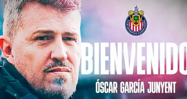 Arte de bienvenida para el DT español Óscar García (Fuente: Chivas)