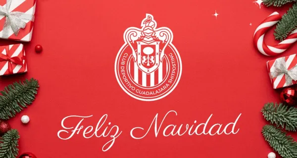 Arte de Feliz Navidad colgado por Chivas en sus cuentas de redes (Fuente: Chivas)
