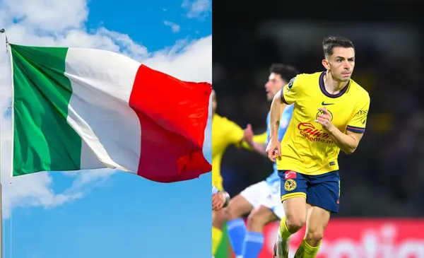 Bandera de Italia flamea, a la derecha, Álvaro Fidalgo juega (Fuente: Embajada de Italia y Mexsports)