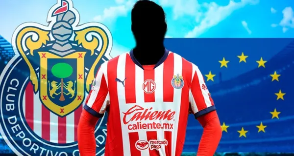 Bandera de la Unión Europea y el escudo de Chivas juntas (Fuente: Fútbol con Cerebro)