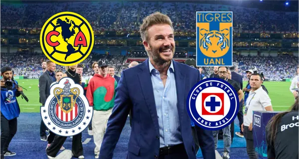 Beckham en el estadio de Rayados