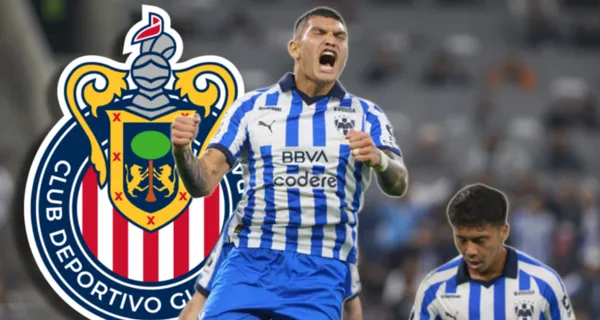 Brandon Vázquez festeja gol con el combinado de Rayados (Fuente: Mexsports)